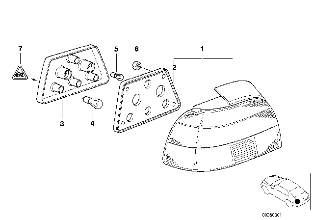 2003 BMW M5 Rear Light Diagram 1