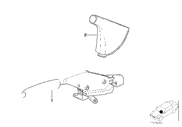 2000 BMW 528i Individual Handbrake Lever Diagram 2