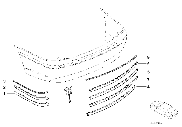 2007 BMW 760Li Bumper Guard, Centre, Primed Diagram for 51127043364