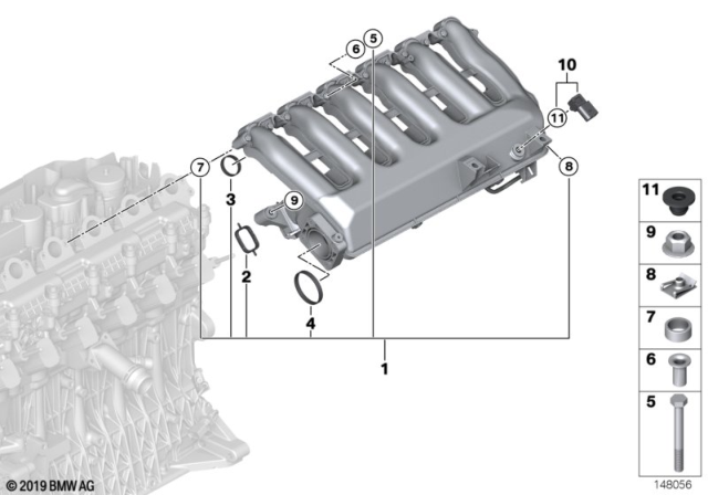 2009 BMW X5 Intake Manifold - Electrical Controlled Diagram