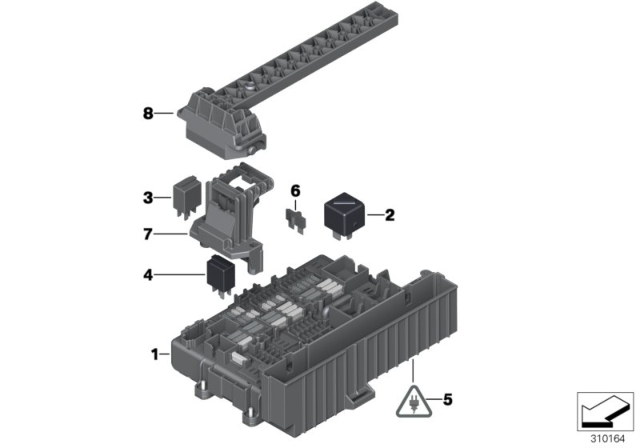 2014 BMW Z4 Single Parts, Distribution Box, Front Diagram