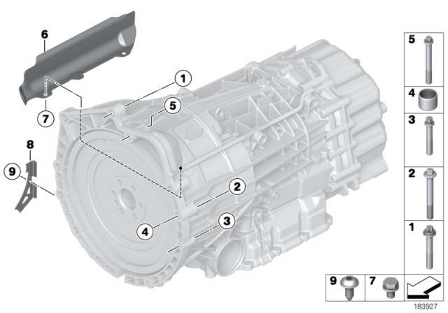 2011 BMW Z4 Transmission Mounting Diagram