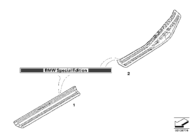 2004 BMW 330Ci Individual Trim "BMW Special Edition" Diagram