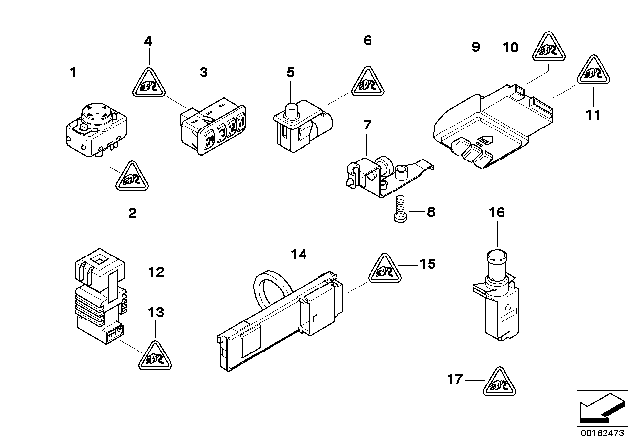 1998 BMW 740i Various Switches Diagram 1