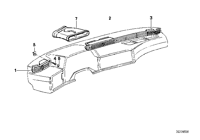 1987 BMW M6 Plug Diagram for 64221370340