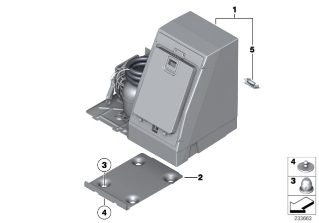 2009 BMW 750i Cool box Diagram