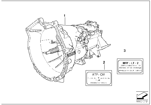 1993 BMW 525i Manual Gearbox S5D Diagram 1