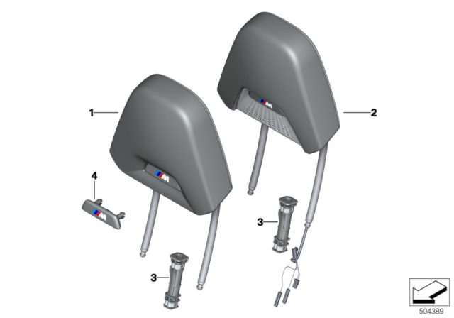 2020 BMW 840i Front Seat Head Rest M Sport Seat Diagram