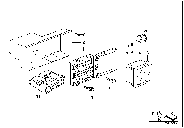 2000 BMW 750iL On-Board Monitor Diagram 1