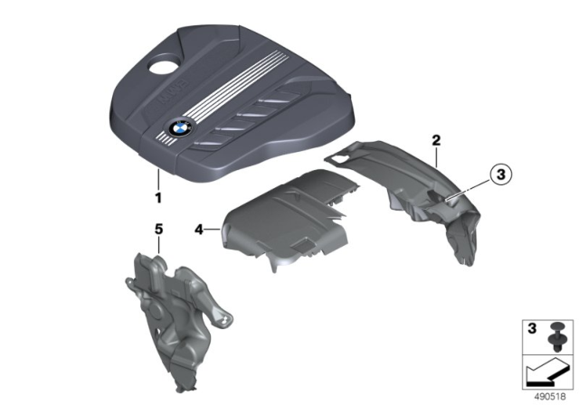 2017 BMW X3 Cover, Acoustic Diagram for 11148512198