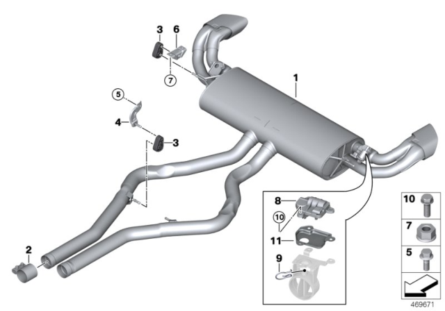 2016 BMW X6 Exhaust System Diagram