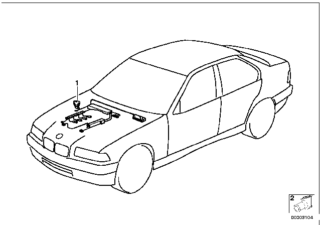 1996 BMW 318i Engine Wiring Harness Dme Diagram for 12511247795