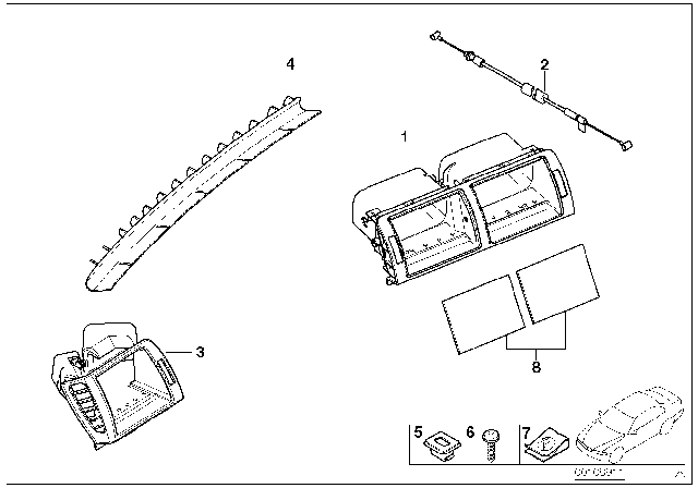 2005 BMW 330Ci Outflow Nozzles / Covers Diagram