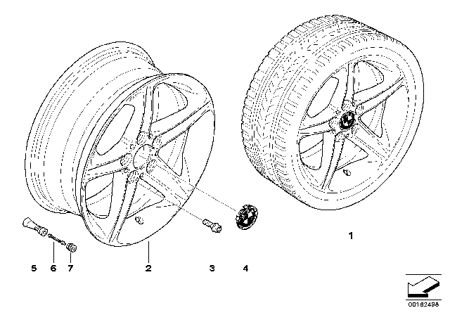 2010 BMW 128i BMW LA Wheel, Star Spoke Diagram 2