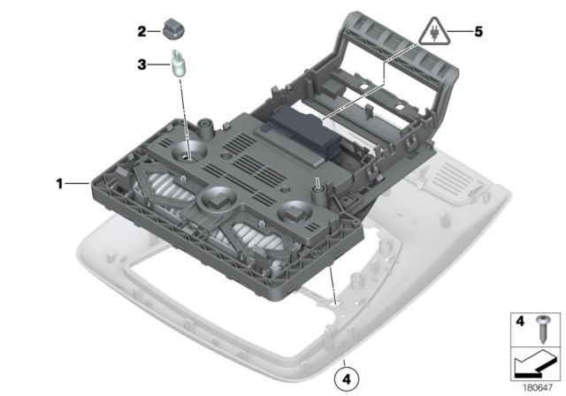 2013 BMW Alpina B7 Basic Switch Unit Roof Diagram