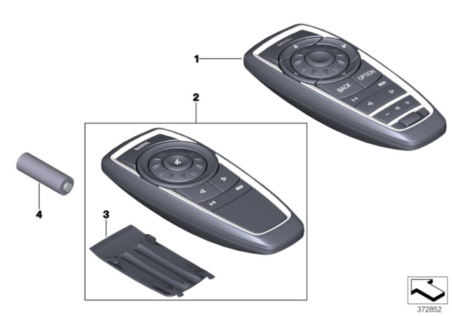 2017 BMW M760i xDrive Remote Control Diagram