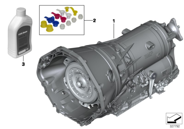 2012 BMW 750i Exch. Automatic Transmission Diagram for 24007644419