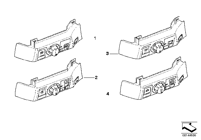 2008 BMW Alpina B7 Switch Unit, Light Diagram