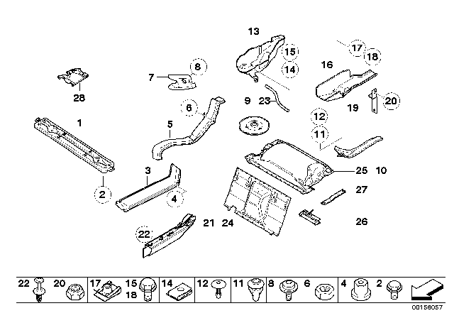 2008 BMW 750i Various Body Parts Diagram 2