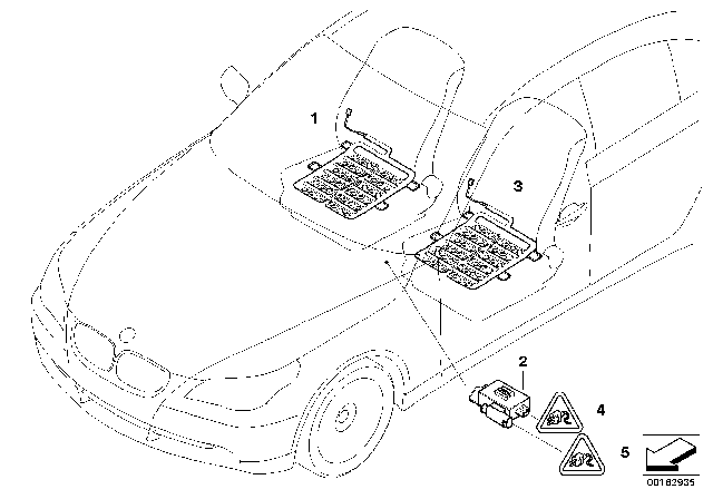 2009 BMW 535i xDrive Electrical Component Seat Occupancy Detection Diagram