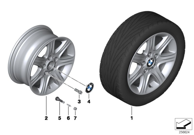 2016 BMW 228i BMW LA Wheel, Star Spoke Diagram 2