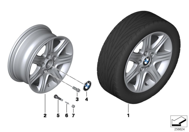 2014 BMW 228i BMW LA Wheel, Star Spoke Diagram 2