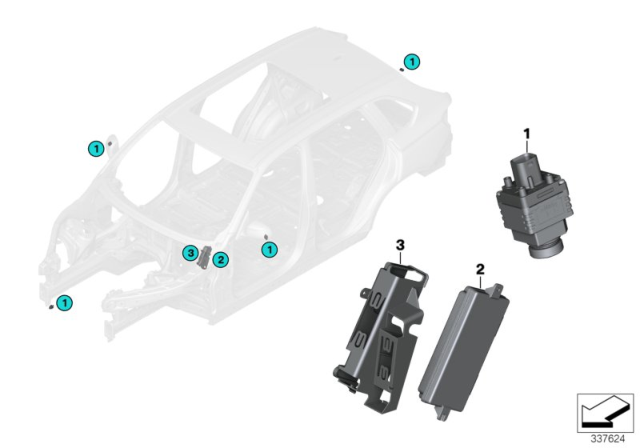 2014 BMW X5 Surround View Diagram