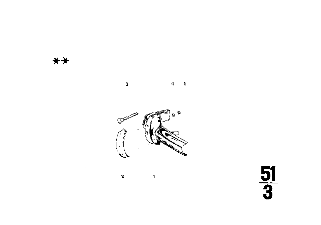 1974 BMW 2002tii Bumper, Front Diagram