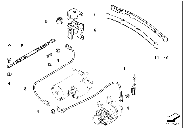 2000 BMW 323i Battery Cable Diagram