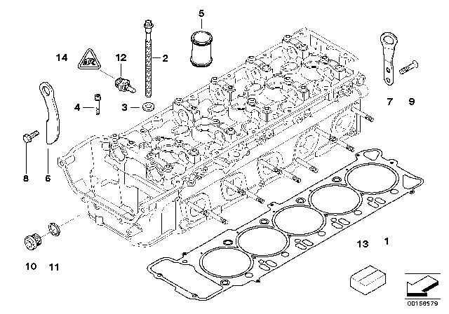 2006 BMW M5 Cylinder Head & Attached Parts Diagram 2