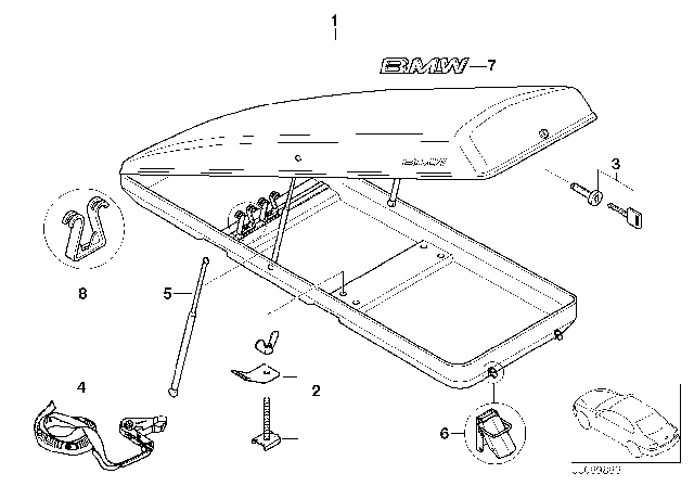 2005 BMW X3 Emblem Diagram for 82129401077