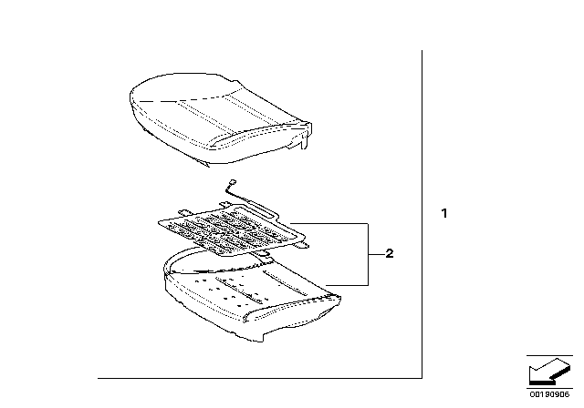 2008 BMW Z4 Seat Upholstery, Leather Diagram for 52109144533