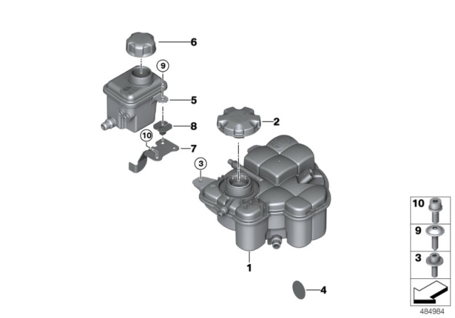 2020 BMW M8 Expansion Tank Diagram