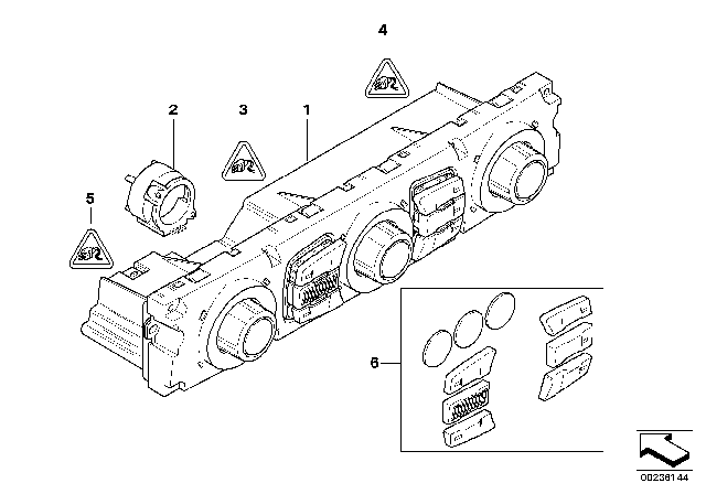 2008 BMW 650i Control Unit, Automatic Air Conditioner., High Diagram for 64119248710