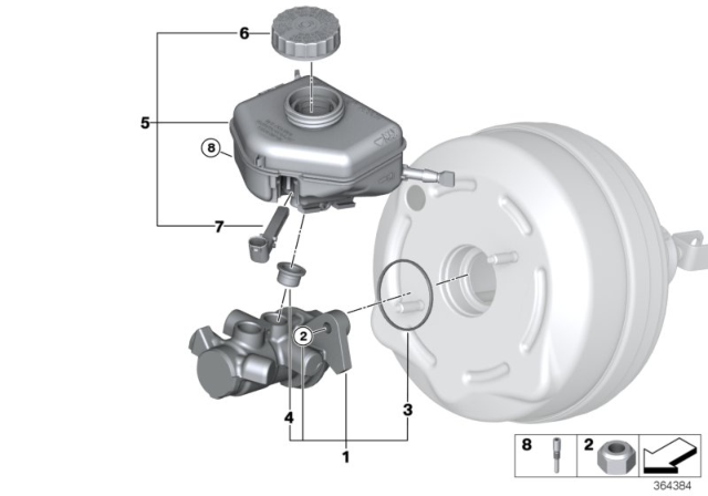 2018 BMW M4 Brake Master Cylinder Diagram