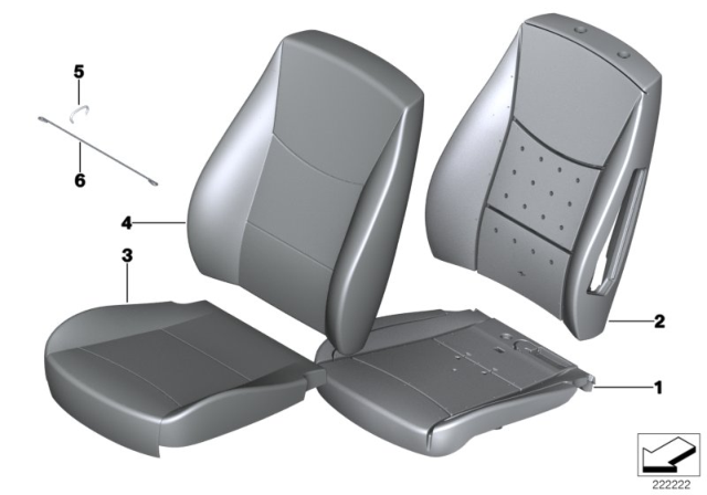 2014 BMW X3 LEATHER COVER FOR BASIC SEAT Diagram for 52109495277