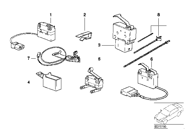 1995 BMW 525i Various Micro Switches Diagram 2