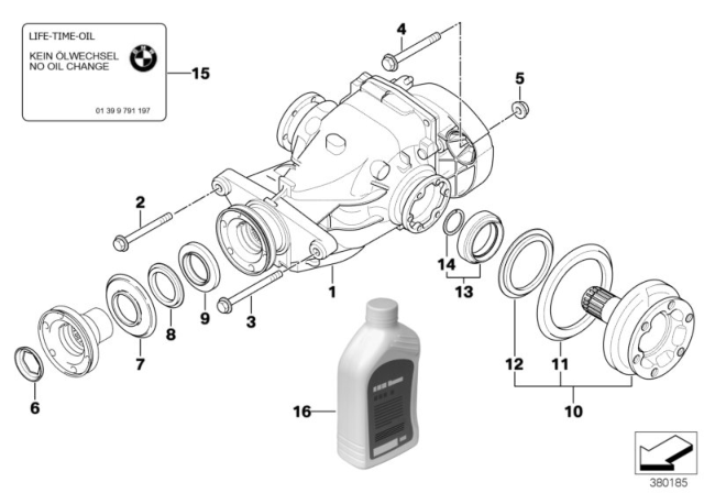 2007 BMW 760Li Differential - Drive / Output Diagram 2