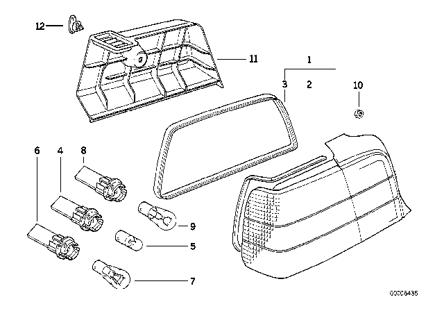 1995 BMW 325i Rear Light Diagram