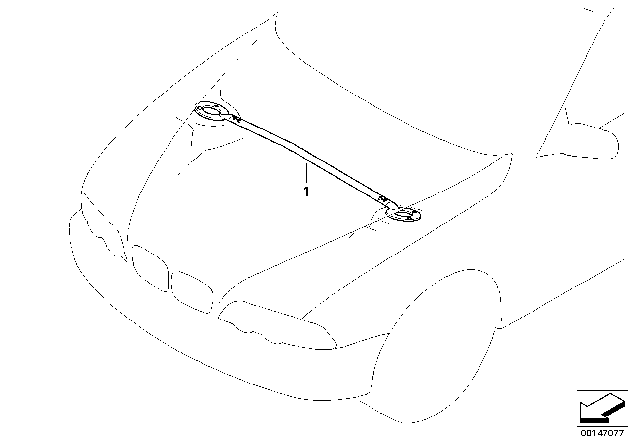 2002 BMW 330Ci Strut Brace Diagram for 51710395077