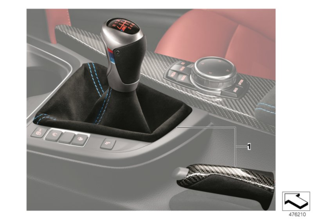 2016 BMW M2 Interior Equipment Kit Carbon / Alcantara Diagram