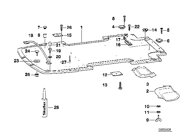 2001 BMW 330Ci Trailer, Individual Parts, Floor Assy Diagram