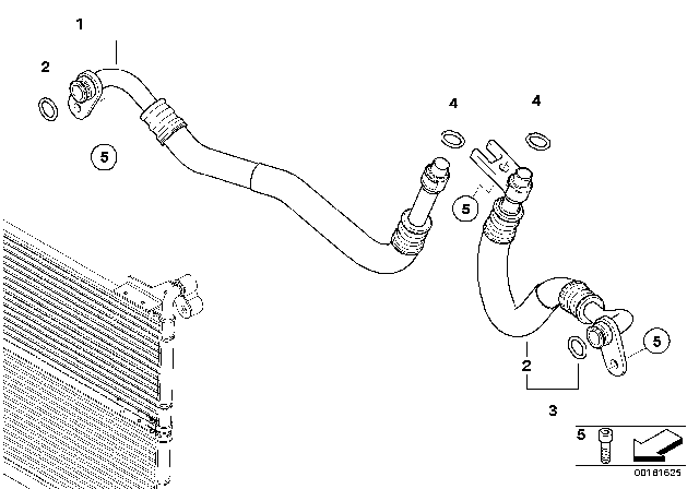 2010 BMW 535i xDrive Engine Oil Cooler Pipe, Return Diagram for 17227560980