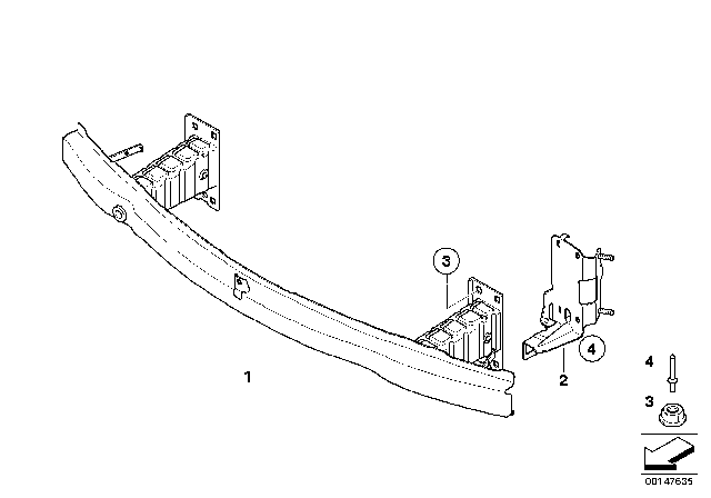 2006 BMW 325xi Support, Front Diagram