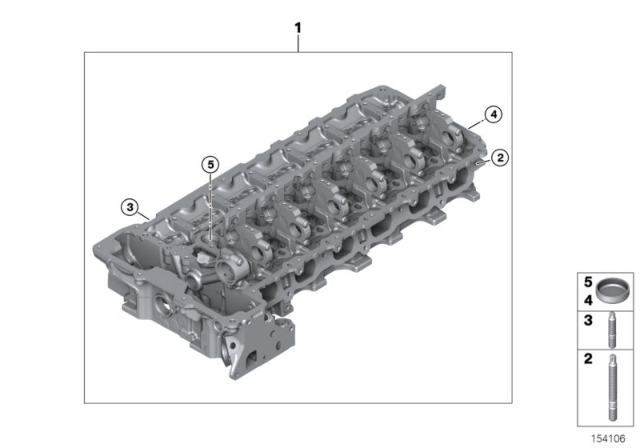 2014 BMW Z4 Cylinder Head & Attached Parts Diagram 1