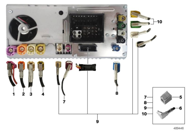 2015 BMW X5 Repair Wiring Harness Assort. Head Unit High Diagram 2