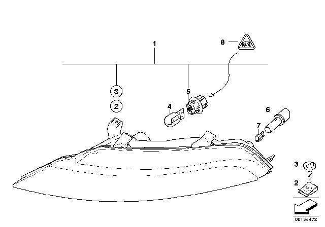 2007 BMW 650i Front Turn Indicator Diagram