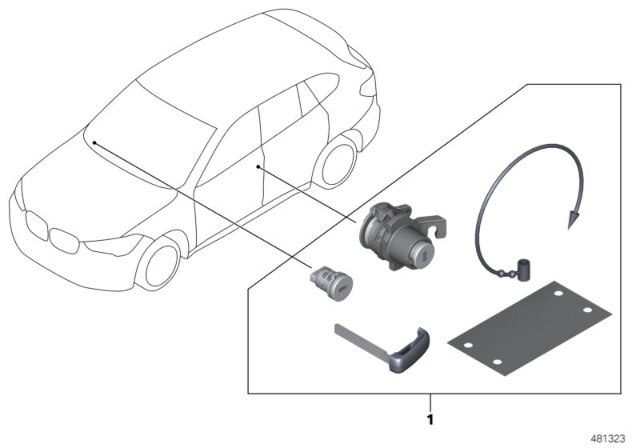 2020 BMW X1 One-Key Locking Diagram