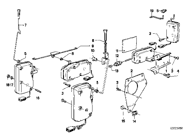 1981 BMW 528i Central Locking System Diagram 2