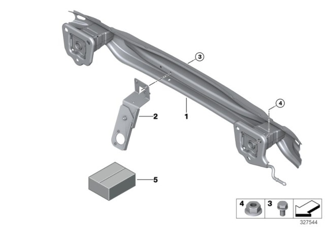 2014 BMW X1 Retrofit, Preparation, Rear Rack Diagram